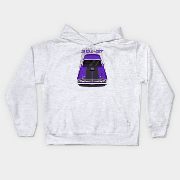 Ford Falcon XY GTHO Phase 3 - Purple Kids Hoodie by V8social